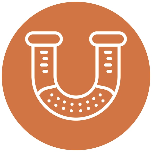 Diseño vectorial de estilo de icono de tubo U