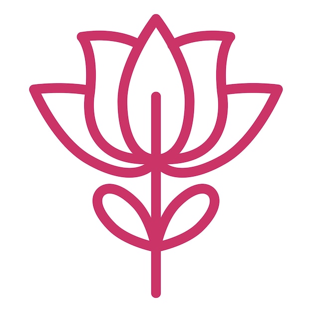 Diseño vectorial Estilo del icono del tulipán