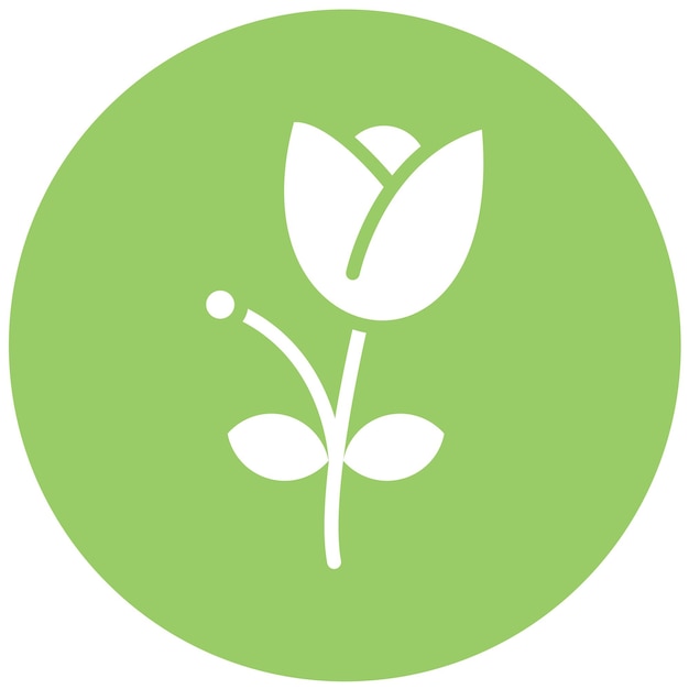 Diseño vectorial Estilo del icono del tulipán