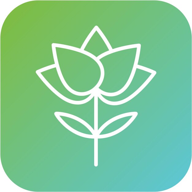 Diseño vectorial Estilo del icono del tulipán