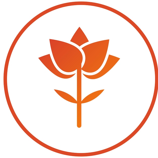 Diseño vectorial Estilo del icono del tulipán