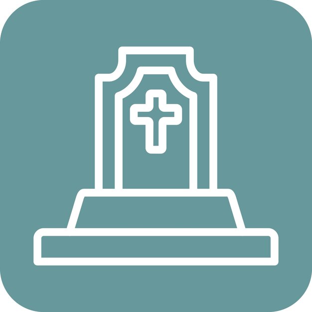 Diseño vectorial Estilo del icono de la tumba