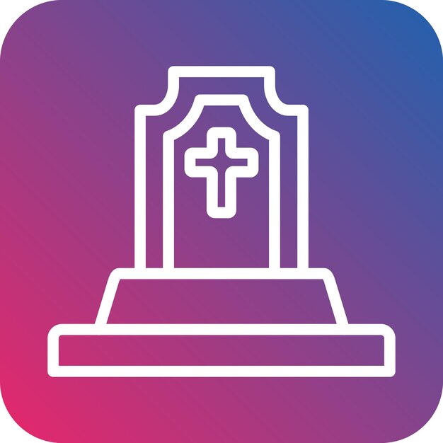 Diseño vectorial Estilo del icono de la tumba
