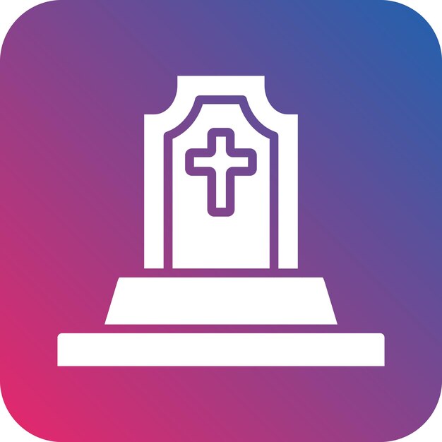 Diseño vectorial Estilo del icono de la tumba