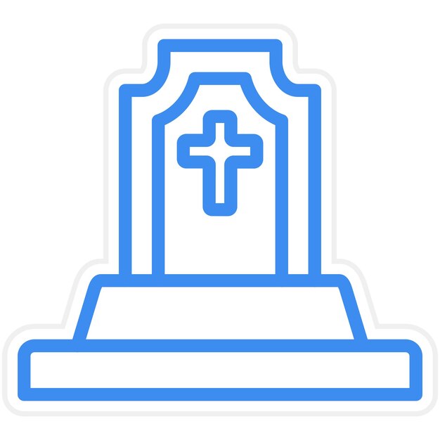 Diseño vectorial Estilo del icono de la tumba