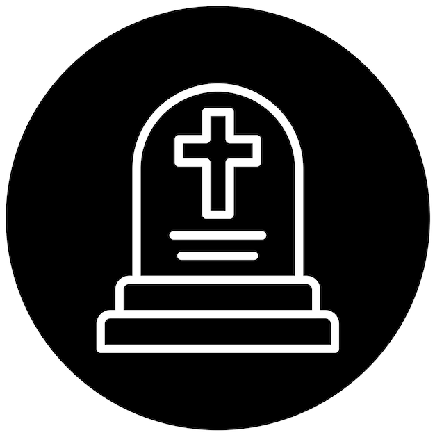 Diseño vectorial Estilo del icono de la tumba