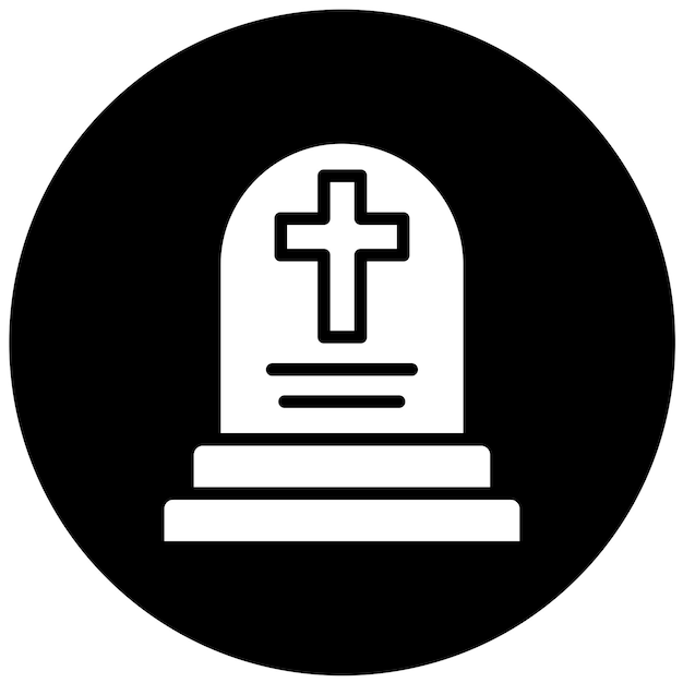 Diseño vectorial Estilo del icono de la tumba