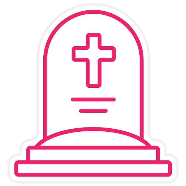 Diseño vectorial Estilo del icono de la tumba