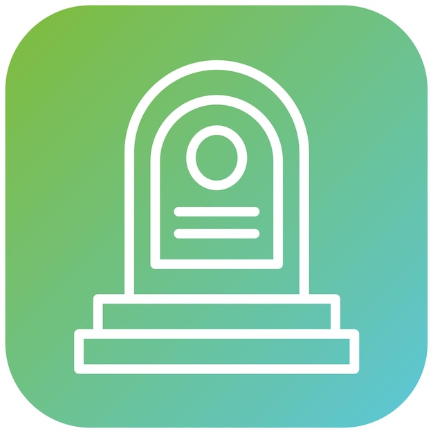 Diseño vectorial Estilo del icono de la tumba