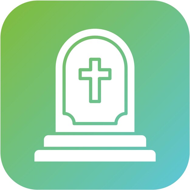 Diseño vectorial Estilo del icono de la tumba