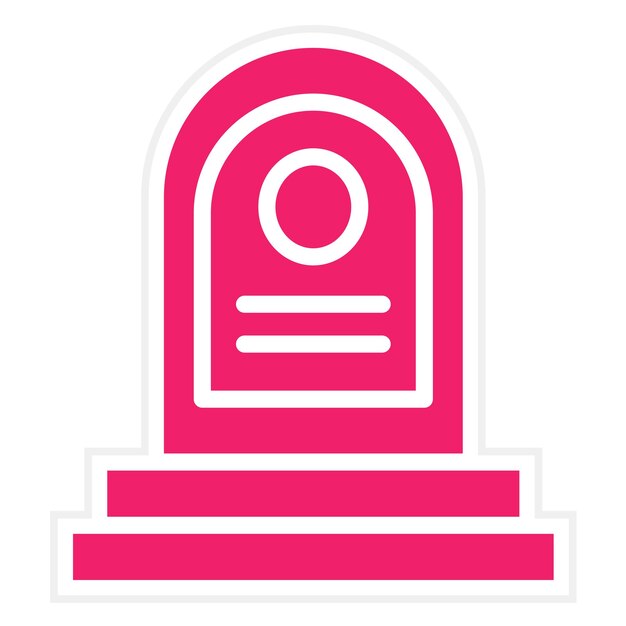 Diseño vectorial Estilo del icono de la tumba