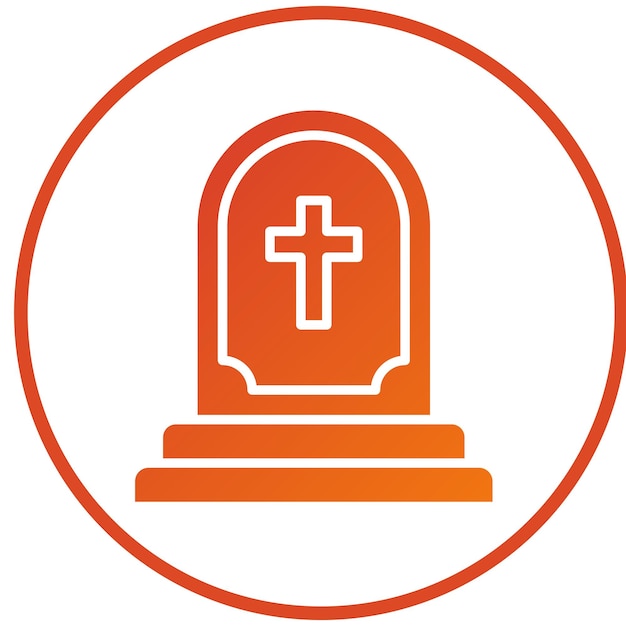 Diseño vectorial Estilo del icono de la tumba