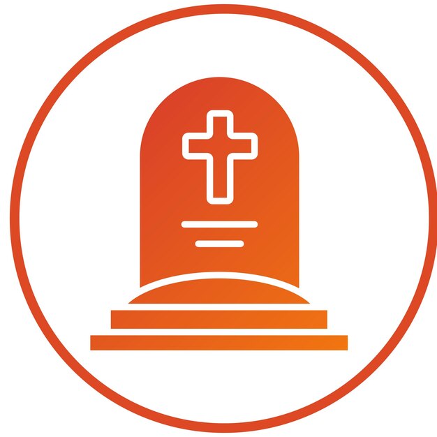 Diseño vectorial Estilo del icono de la tumba