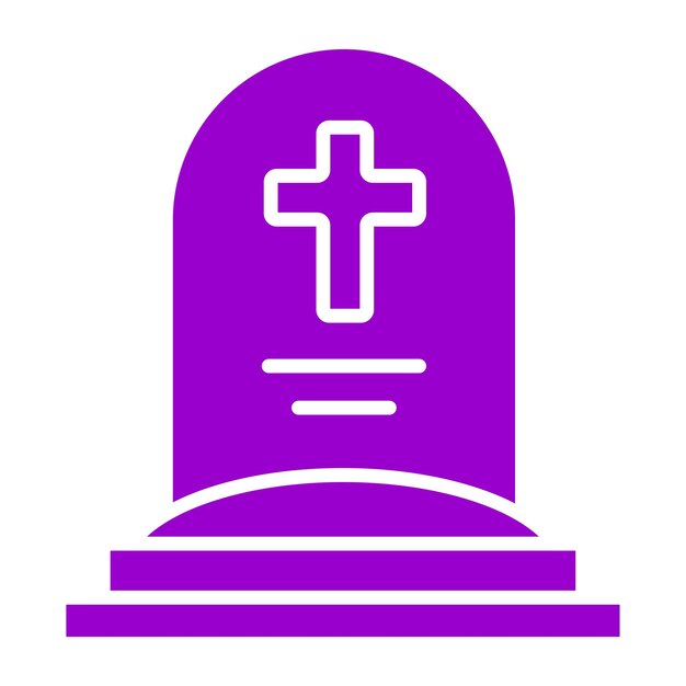 Diseño vectorial Estilo del icono de la tumba
