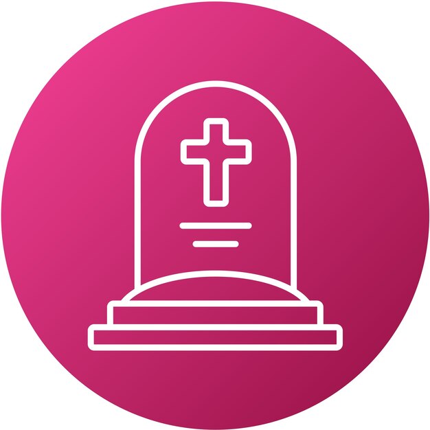 Diseño vectorial Estilo del icono de la tumba