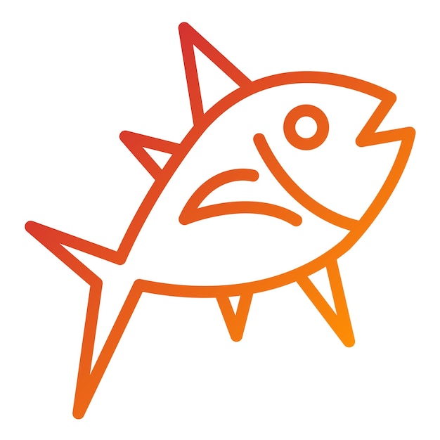 Diseño vectorial del estilo del icono de Tuna Twist