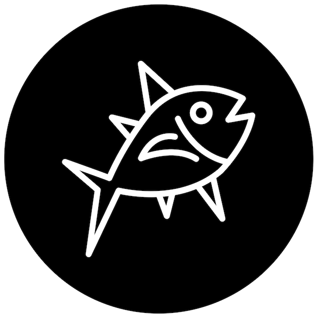 Diseño vectorial del estilo del icono de Tuna Twist