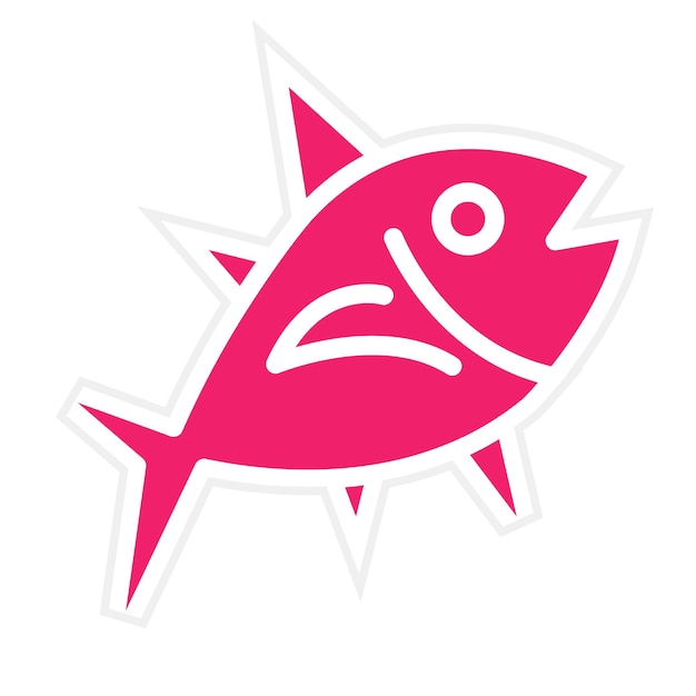 Diseño vectorial del estilo del icono de Tuna Twist