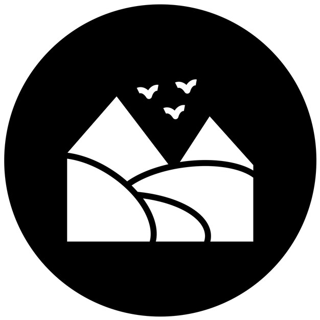 Diseño vectorial Estilo del icono de la tundra