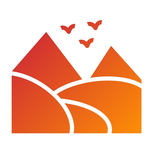 Diseño vectorial Estilo del icono de la tundra