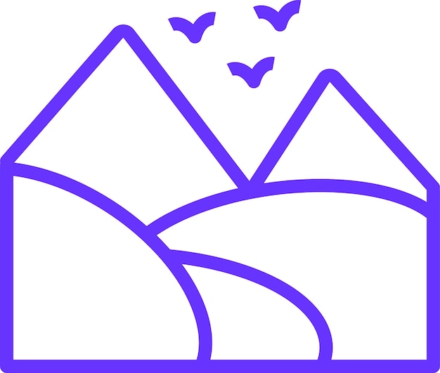 Diseño vectorial Estilo del icono de la tundra