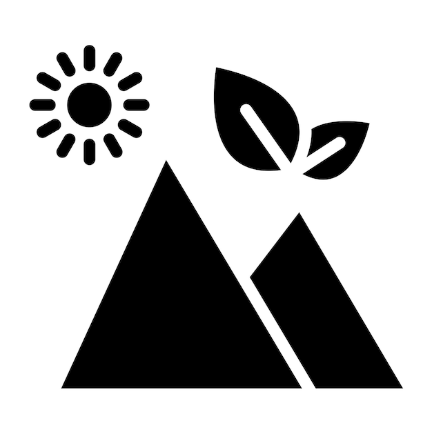 Diseño vectorial Estilo de icono de turismo ecológico