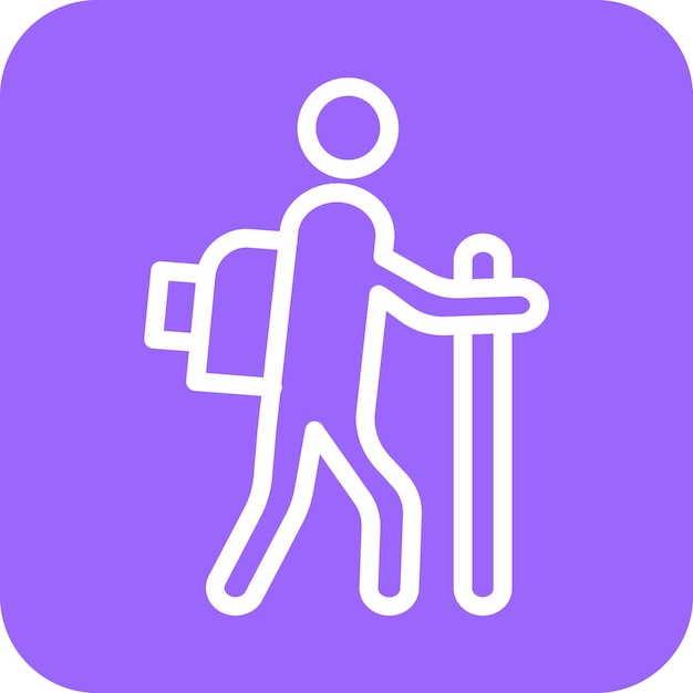 Diseño vectorial de estilo de icono turístico