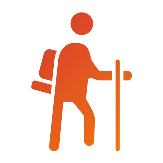 Diseño vectorial de estilo de icono turístico