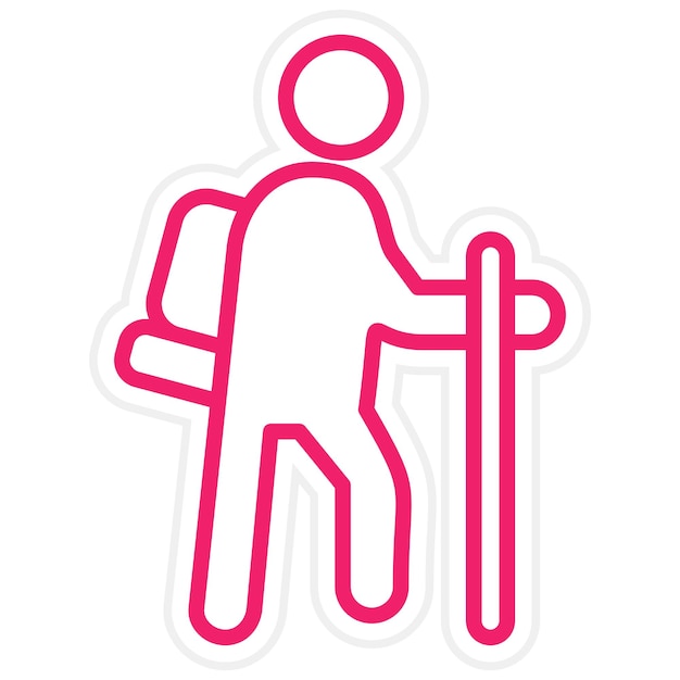 Diseño vectorial de estilo de icono turístico