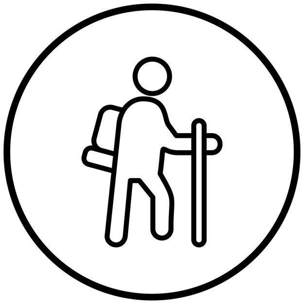 Diseño vectorial de estilo de icono turístico