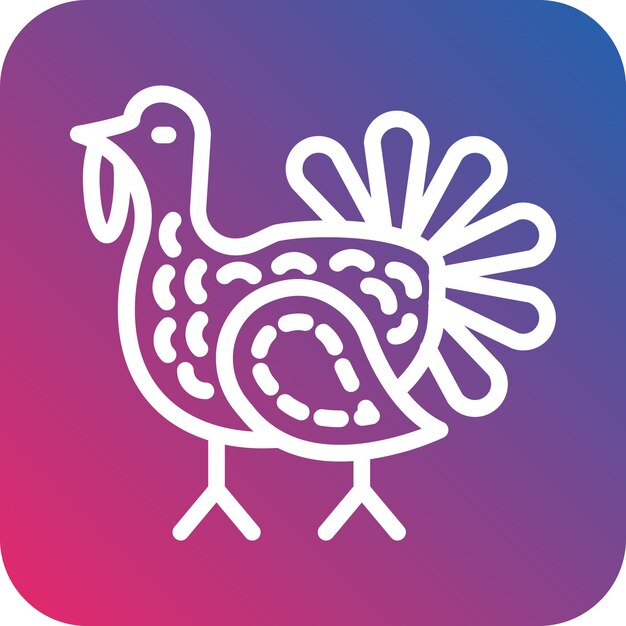 Diseño vectorial estilo de icono de Turquía