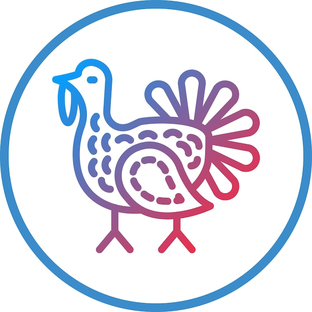 Diseño vectorial estilo de icono de Turquía