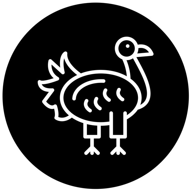 Diseño vectorial estilo de icono de Turquía