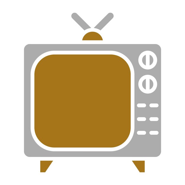 Diseño vectorial del estilo del icono de la TV