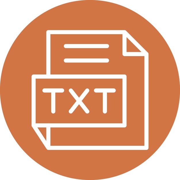 Diseño vectorial estilo de icono TXT