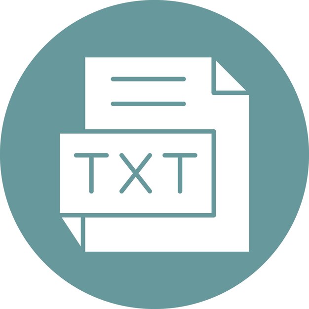 Diseño vectorial estilo de icono TXT
