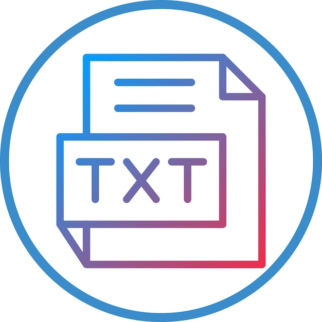 Diseño vectorial estilo de icono txt