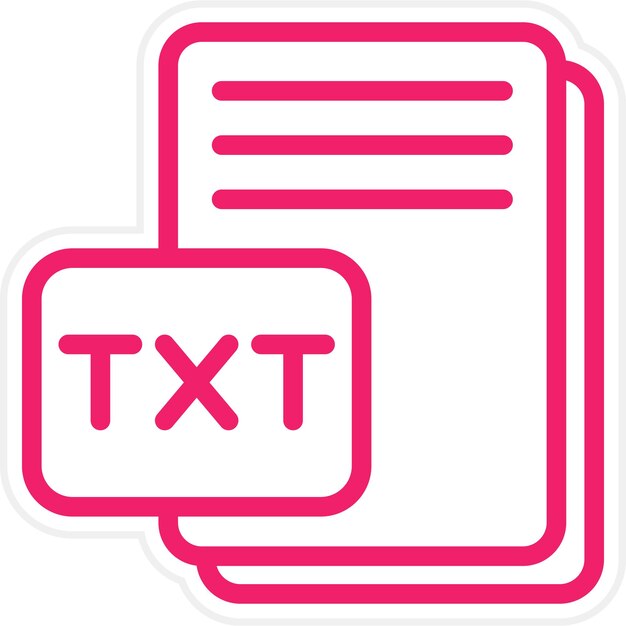 Diseño vectorial estilo de icono TXT