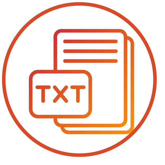 Diseño vectorial estilo de icono TXT