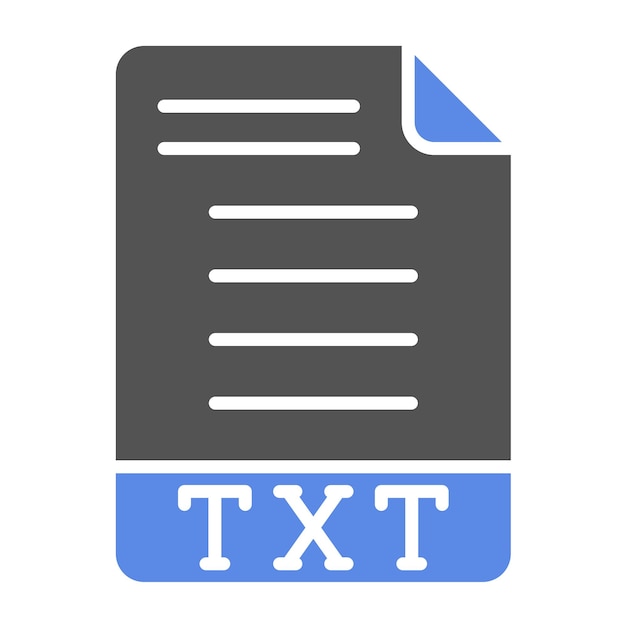 Diseño vectorial estilo de icono TXT