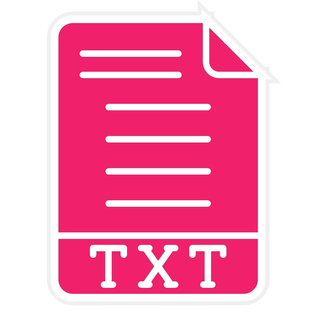 Diseño vectorial estilo de icono TXT