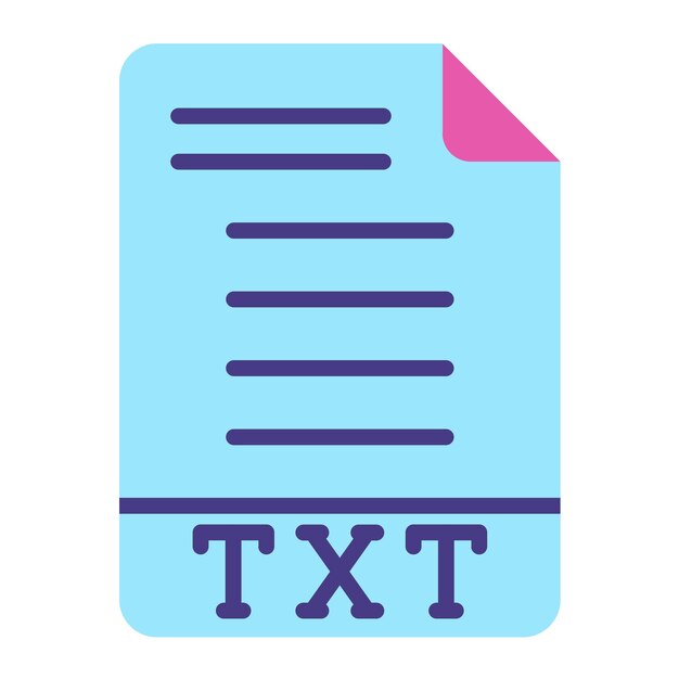 Diseño vectorial estilo de icono TXT