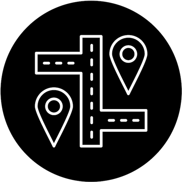 Diseño vectorial Estilo del icono de la ubicación de la calle