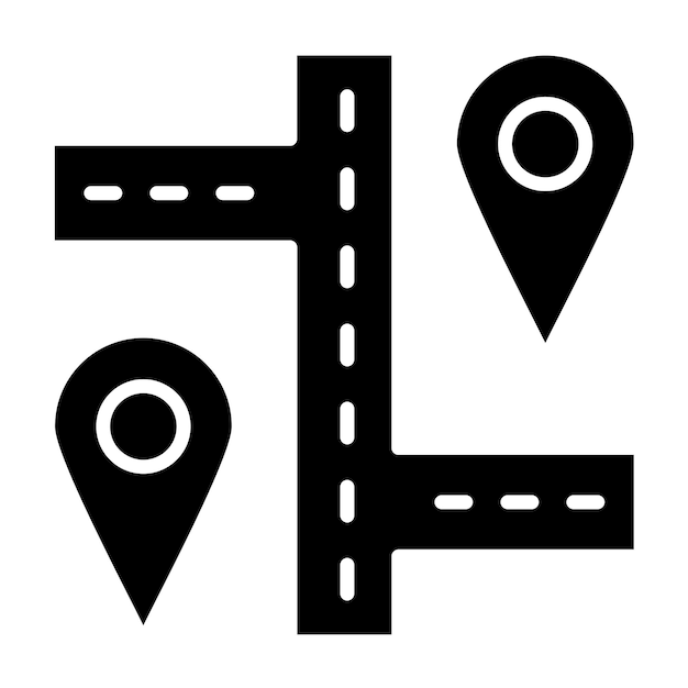 Diseño vectorial Estilo del icono de la ubicación de la calle