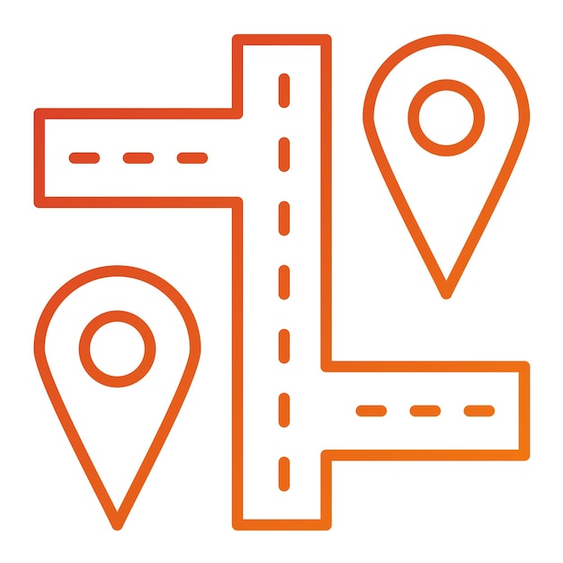 Diseño vectorial Estilo del icono de la ubicación de la calle