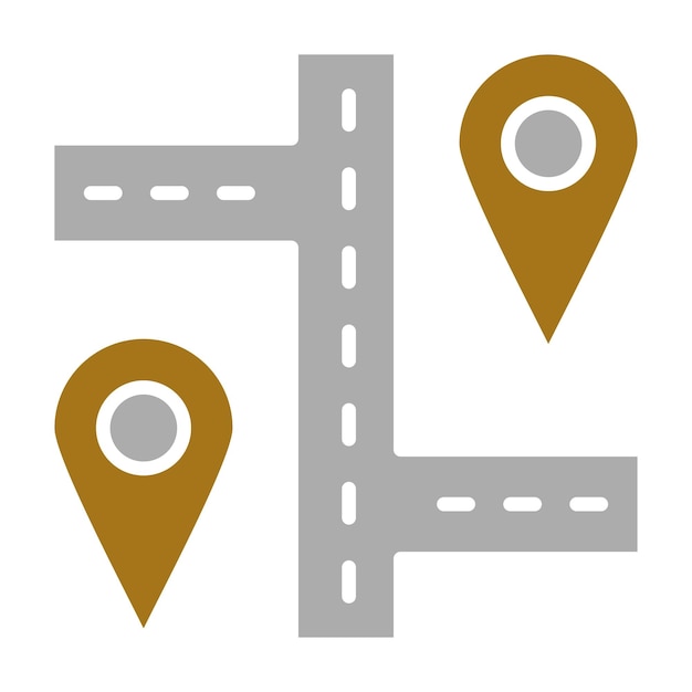 Diseño vectorial Estilo del icono de la ubicación de la calle