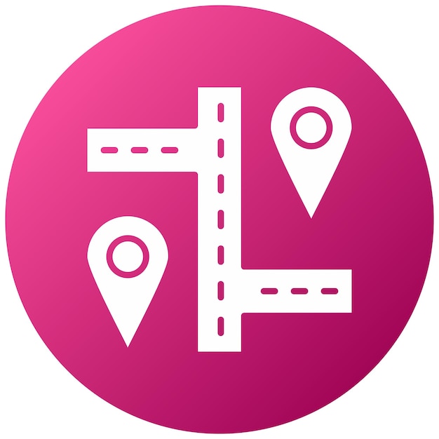Diseño vectorial Estilo del icono de la ubicación de la calle