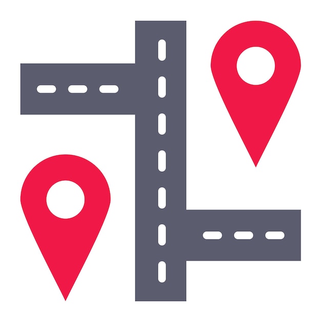 Diseño vectorial Estilo del icono de la ubicación de la calle