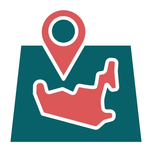 Diseño vectorial Estilo de icono de ubicación de Dubai