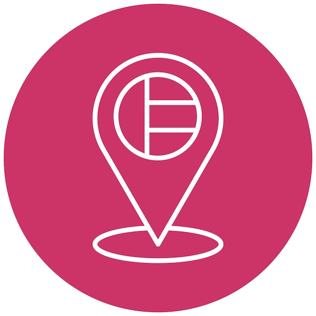 Diseño vectorial Estilo de icono de ubicación de Dubai